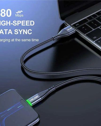 Lightning Speed 5A LED Micro USB Charging Cable - Stylish Data Sync with Illuminated Features