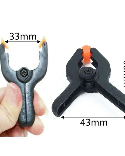 Durable 6-Piece Plastic Spring Clamp Set for Woodworking and DIY Tasks