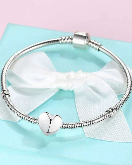 Customizable 925 Sterling Silver Heart Charm with Free Photo Engraving