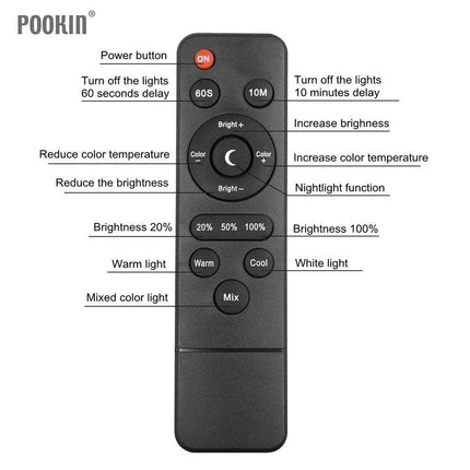 Remote-Controlled Adjustable LED Clip-On Desk Lamp with Multiple Brightness and Color Settings