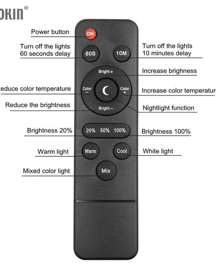 Remote-Controlled Adjustable LED Clip-On Desk Lamp with Multiple Brightness and Color Settings