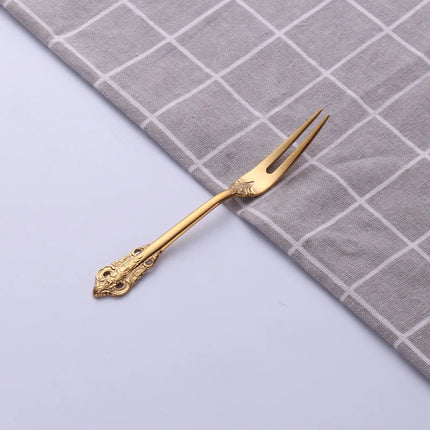 Gold Vintage Stainless Steel Cutlery, Individual Pieces | Très Elite