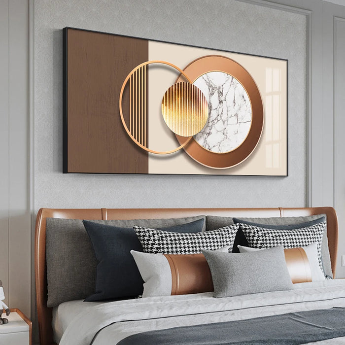 Luxurious Abstract Geometric Wall Art: Enhance Your Living Space