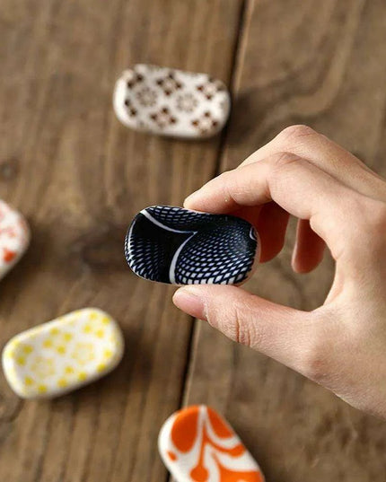 Elegant Square Ceramic Chopstick Holder - 1pc for Stylish Dining Experience