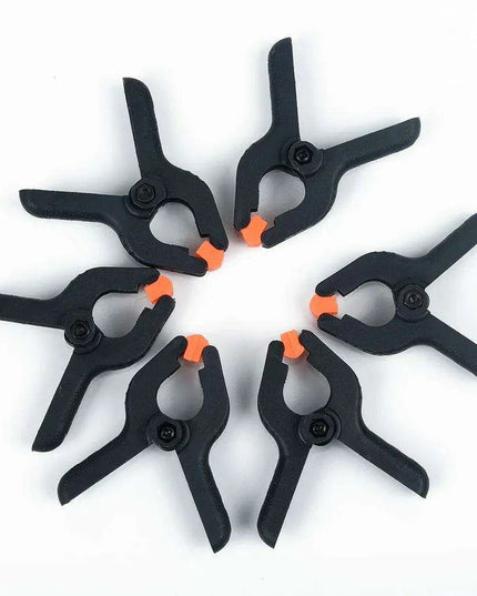 Durable 6-Piece Plastic Spring Clamp Set for Woodworking and DIY Tasks