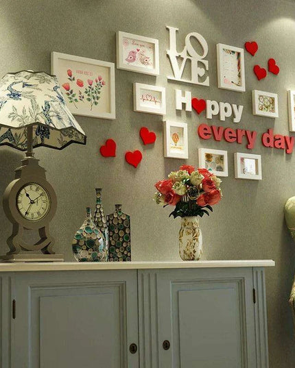 Charming Wedding Memory DIY Photo Frame Collection – Set of 12