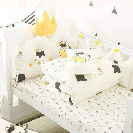Nordic Chic 5-Piece Cotton Baby Crib Bedding Ensemble with Scandinavian Influence