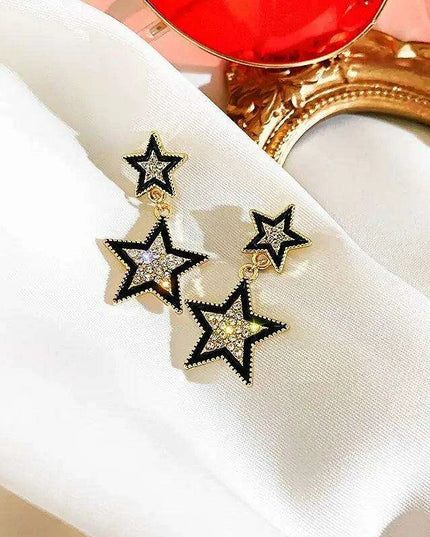 Starlit Gemstone Drop Earrings - Elegant Ear Adornments