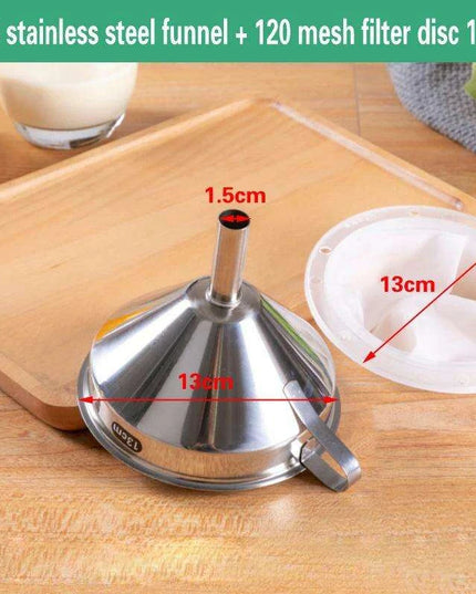 Versatile Stainless Steel Mesh Funnel Filter Set - Master Your Cooking Techniques