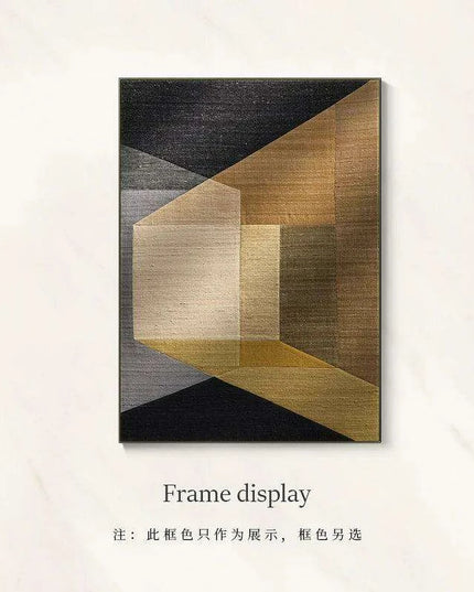 Sophisticated Brown Geometric Canvas Artwork - Contemporary Abstract Decor for Home and Office