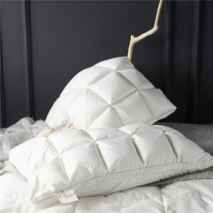 Premium Goose Down Pillows — 100% Cotton Downproof Cover, Hotel-Soft Comfort