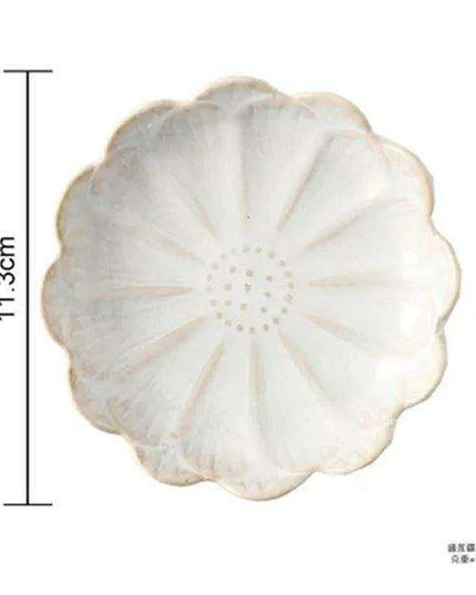 Elegant Japanese Floral Ceramic Sauce Bowl - Perfect for Dipping and Condiment Serving