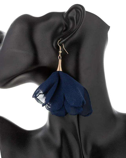 Elegant Bohemian Floral Chiffon Earrings: A Chic Expression of Luxury