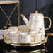 Gold Ceramic Coffee Tea Set with Bone China Accents