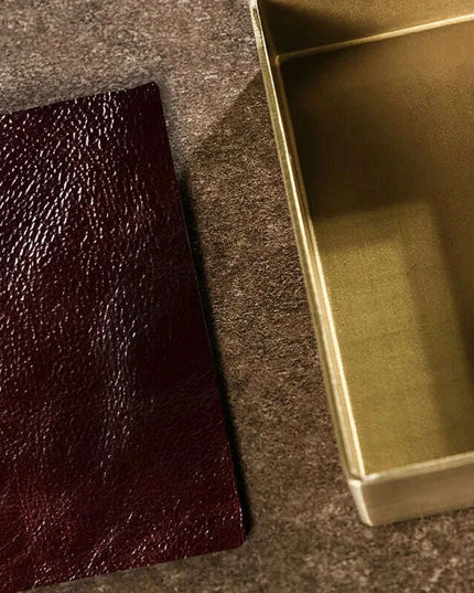 Elegant Brass & Leather Jewelry Organizer Tray Set for Stylish Storage