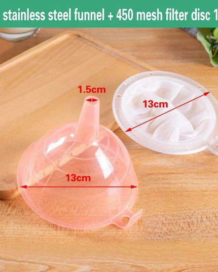 Versatile Stainless Steel Mesh Funnel Filter Set - Master Your Cooking Techniques