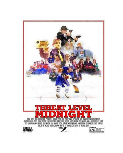Threat Level Midnight: A Humorous Tribute to The Office Art Print
