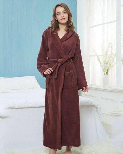 Cozy Elegance Unisex Cotton Hooded Kimono Robe for Winter