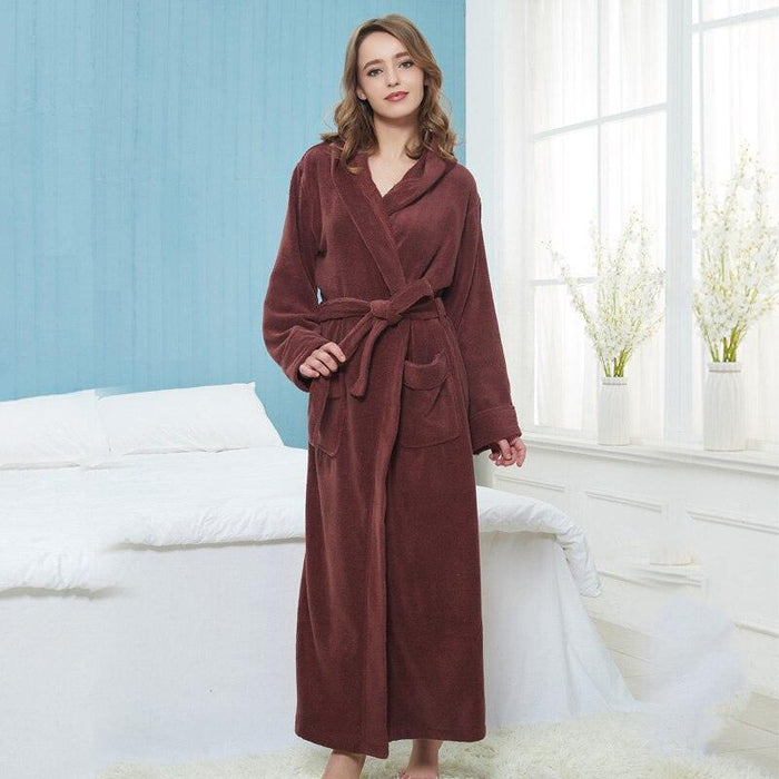 Winter Luxe Unisex Hooded Kimono Bathrobe