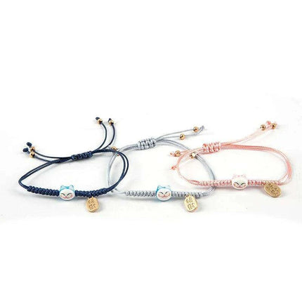 Charming Maneki Neko Luck Bracelet - A Joyful Gift for Women and Girls