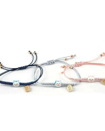 Charming Maneki Neko Luck Bracelet - A Joyful Gift for Women and Girls
