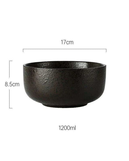 Chic Japanese Ceramic Noodle Bowl Set with Spoon and Chopsticks for Exquisite Dining Experience