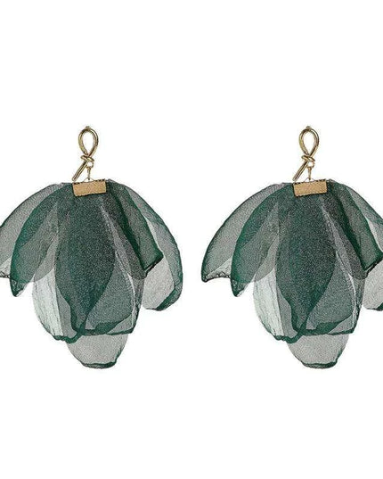 Elegant Bohemian Floral Chiffon Earrings: A Chic Expression of Luxury