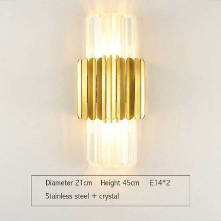Elegant Crystal Wall Sconce - Modern Illumination for Home and Bath