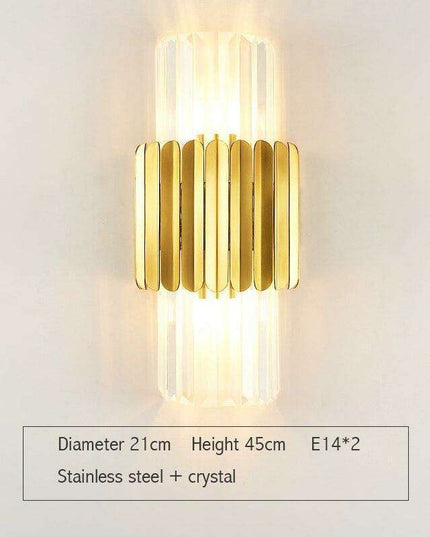 Elegant Crystal Wall Sconce - Modern Illumination for Home and Bath