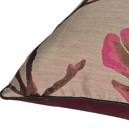 Diphylleia Handmade Magnolia Jacquard Cushion Cover - Artful Design