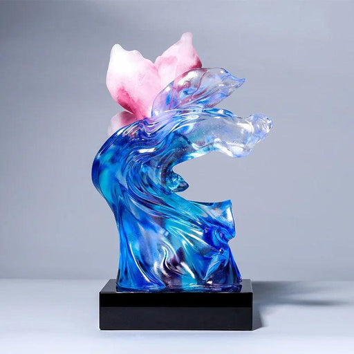Artisan Crafted Colored Glaze Magnolia Blossom Glass Flower Collection