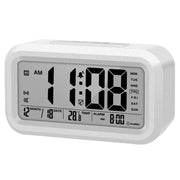 English Voice-Activated Alarm Clock with Temperature, Calendar, Snooze, and Backlight Features