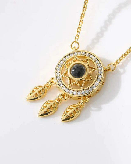 Personalized Dream Catcher Necklace - Meaningful Stainless Steel Gift for Friends with Custom Engraving