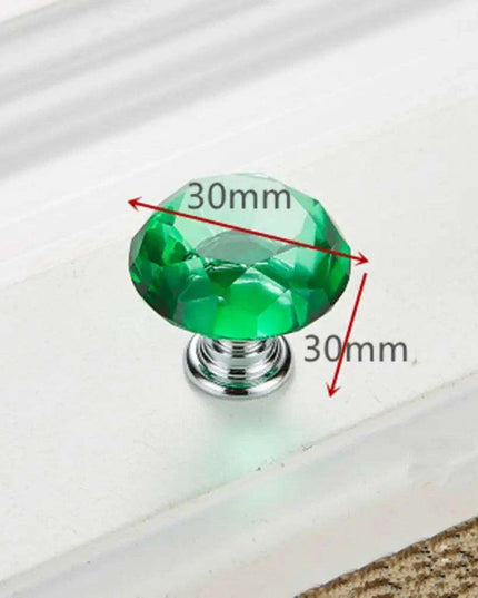 Elegant 30mm Diamond Crystal Glass Cabinet and Drawer Knobs for a Glamorous Touch
