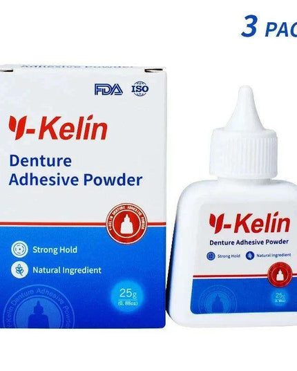 Sensitive Gums Comfort Plus Denture Adhesive - 75g (3 x 25g Packs) for All-Day Secure Wear