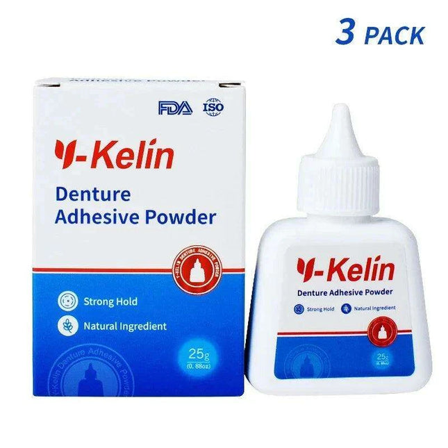 Sensitive Gums Comfort Plus Denture Adhesive - 75g (3 x 25g Packs) for All-Day Secure Wear