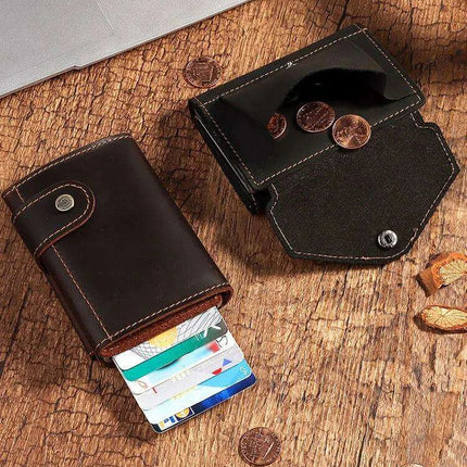 Premium RFID Business Wallet with Quick-Access Card Holder and Money Clip