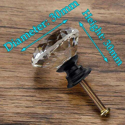 Glamorous Rainbow Crystal Glass Cabinet Knobs for Elegant Home Styling