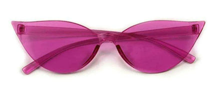 Vibrant Rimless Cat Eye Sunglasses for Fashion-Forward Summer Looks