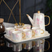 Nordic Gold Ceramic Tea Coffee Set with Bone China Touch