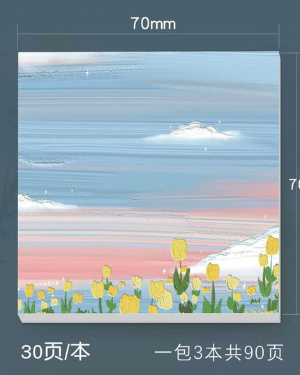 Serene Landscapes Sticky Note Pads for Effortless Organization