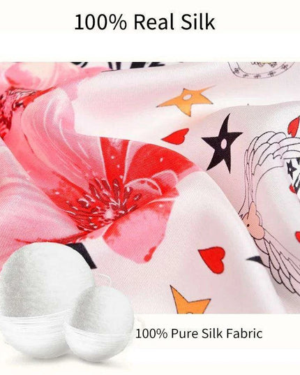 Hangzhou Elegance 100% Silk Square Scarf - Classic Timeless Design