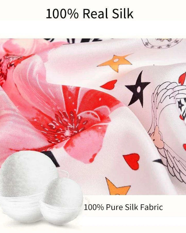 Hangzhou Elegance 100% Silk Square Scarf - Classic Timeless Design