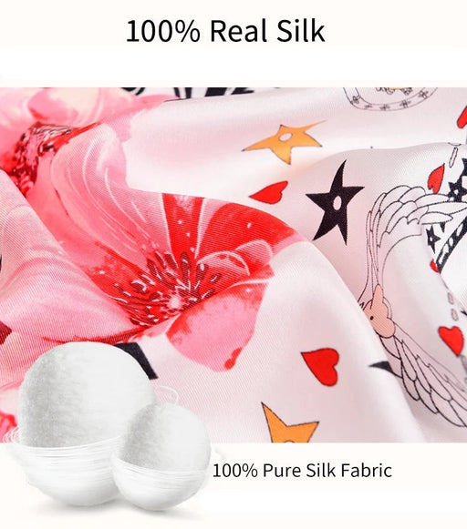 Silk Elegance Square Scarf - Opulent Print