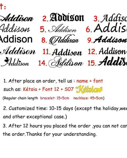 Personalized Unisex Stainless Steel Name Necklace with Chunky Chain