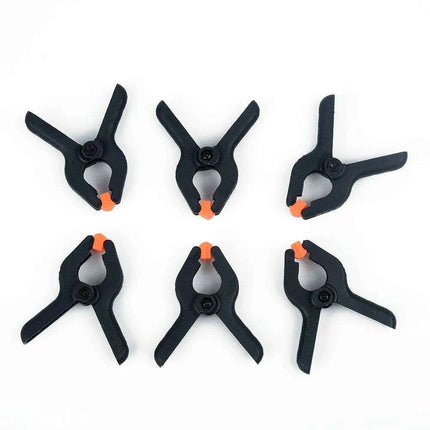 Durable 6-Piece Plastic Spring Clamp Set for Woodworking and DIY Tasks
