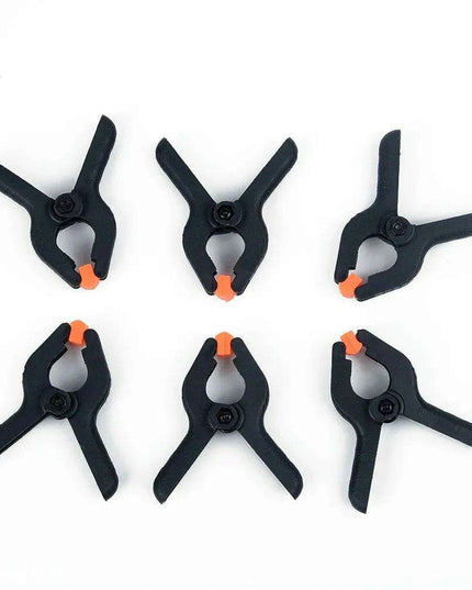 Durable 6-Piece Plastic Spring Clamp Set for Woodworking and DIY Tasks