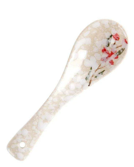 Kids' 14cm Delightful Japanese-Inspired Ceramic Spoon for Mealtime Magic