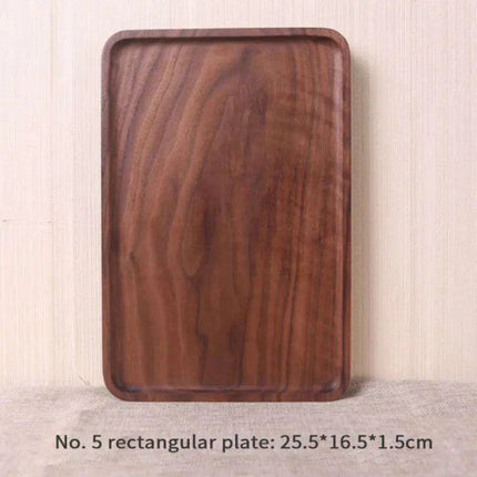 Luxury Black Walnut Serving Tray Collection - Exquisite Tableware for Upscale Dining