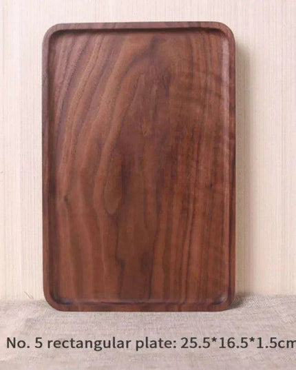 Luxury Black Walnut Serving Tray Collection - Exquisite Tableware for Upscale Dining